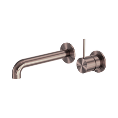 Mecca Wall Basin/Bath Mixer Separate Back Plate Handle Up 160mm
