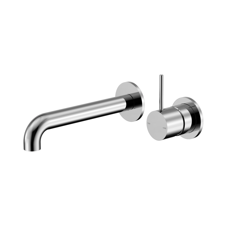 Mecca Wall Basin/Bath Mixer Separate Back Plate Handle Up 160mm
