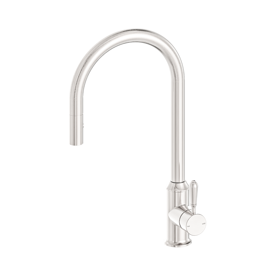 York Pull Out Sink Mixer With Vegie Spray Function With Metal Lever