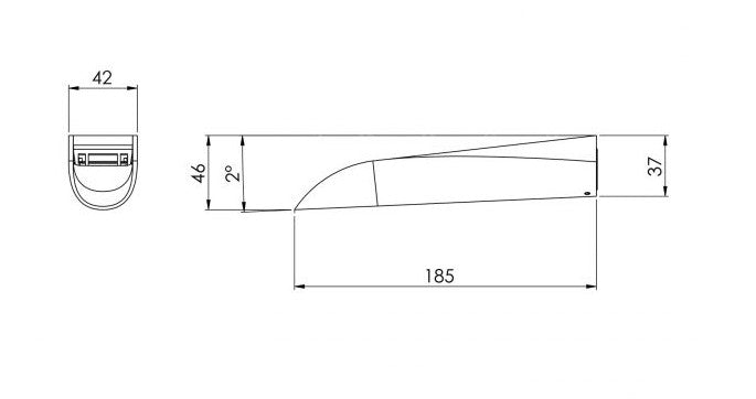 Nara Wall Bath/Basin Outlet 185mm