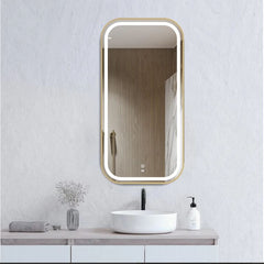 LED Newport Mirror 900x450MM - Black, Gold and White Variation