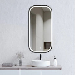 LED Newport Mirror 900x450MM - Black, Gold and White Variation