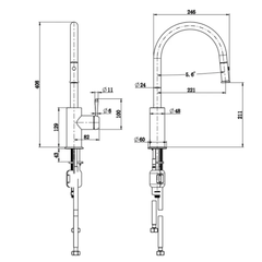 Mica Heritage Pull-Out Sink Mixer