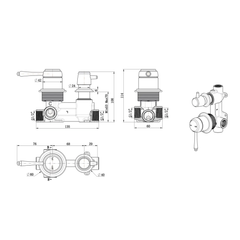 Mica Heritage Shower Mixer Diverter – TRIM KIT ONLY