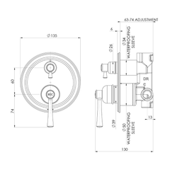Cromford SwitchMix Shower / Bath Diverter Mixer (Complete Kit)