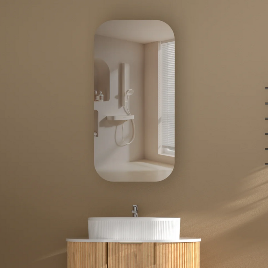 Earls 450x900mm Squircle Shaving Cabinet with or without LED.