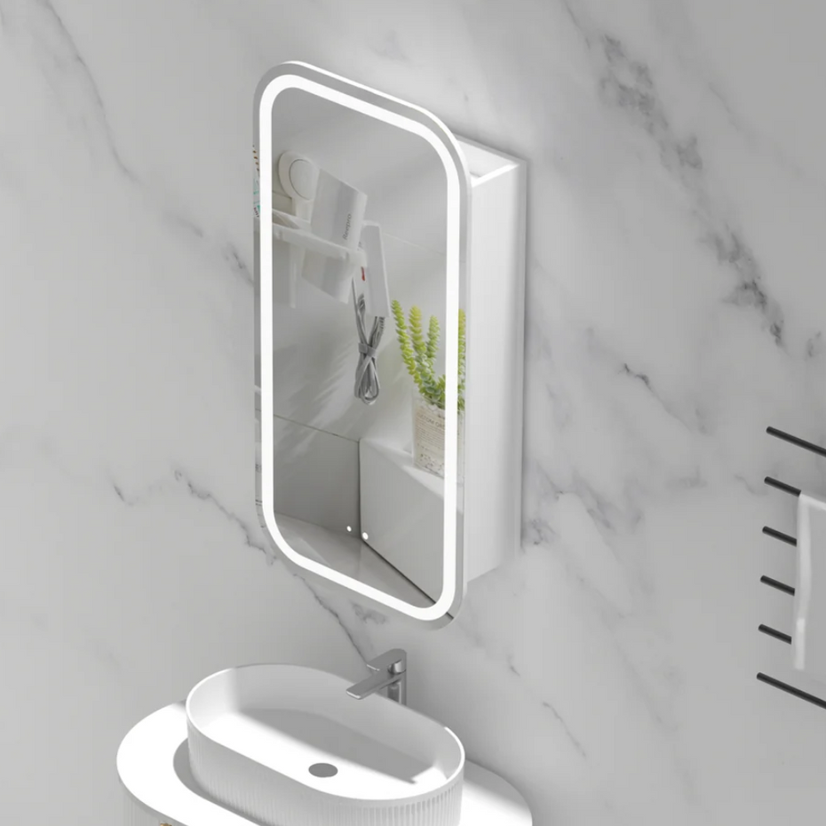 Earls 450x900mm Squircle Shaving Cabinet with or without LED.