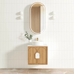 Laguna Timber finish 600 Wall Hung Vanity