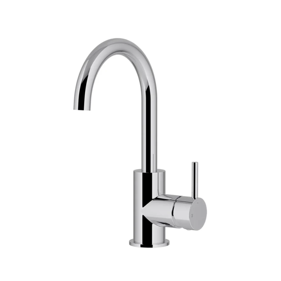 Meir - Round Gooseneck Basin Mixer with Cold Start