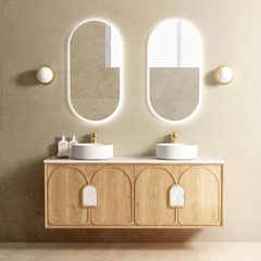 Laguna Timber finish 1500 Wall Hung Vanity