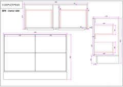 OXFORD TIMBER VANEER 1200MM FREESTANDING BATHROOM VANITY