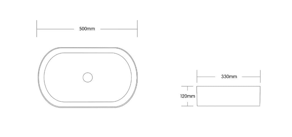 Quay Oval Basin - Matte Grey