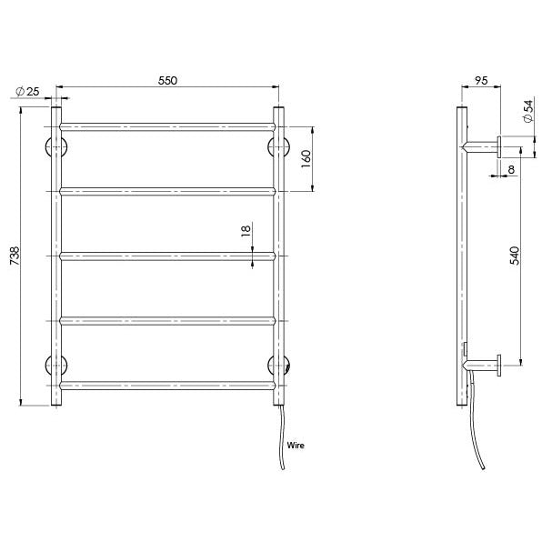Nuage Heated Towel Rail