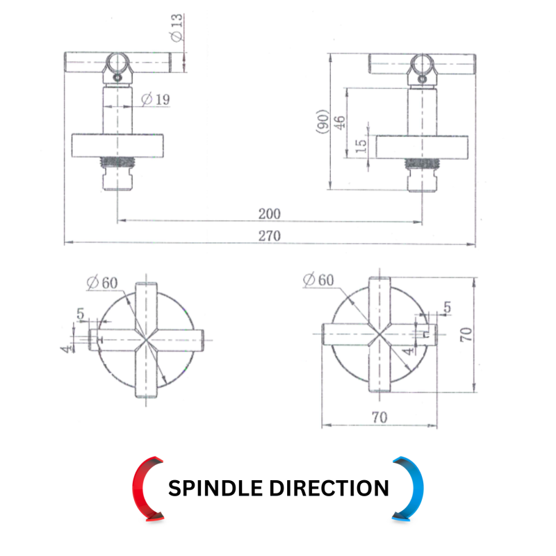 Ryker Wall Stop Assemblies 1/4 Turn