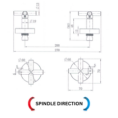 Ryker Wall Stop Assemblies 1/4 Turn