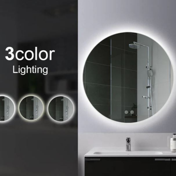Round Back Lit Led Mirror - 600mm, 750mm or 900mm