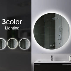 Round Back Lit Led Mirror - 600mm, 750mm or 900mm