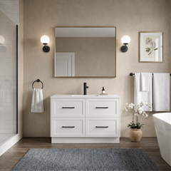 Lily 1200mm Hampton Shaker Style Freestanding Bathroom Vanity