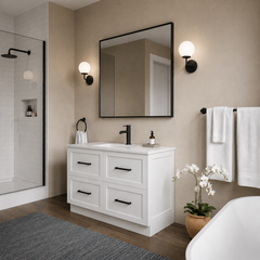 Lily 1200mm Hampton Shaker Style Freestanding Bathroom Vanity