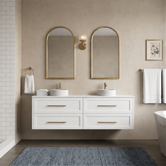 Lily Wall Hung 1500mmHampton Shaker Style Double Basin Bathroom Vanity