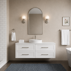Lily Wall Hung 1200mm Hampton Shaker Style Bathroom Vanity