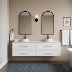Lily Wall Hung 1800mmHampton Shaker Style Double/ Single Basin Bathroom Vanity - Made to order