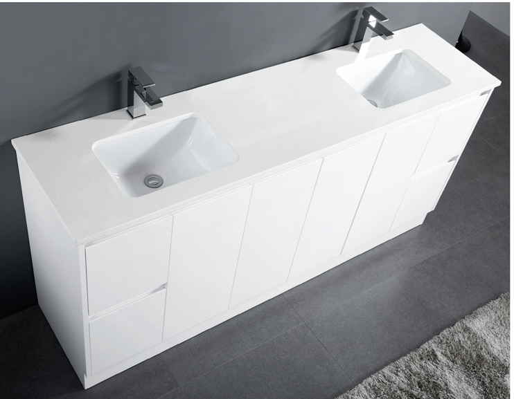 Sammy Gloss White Freestanding Vanity 1200mm - Cabinet Only
