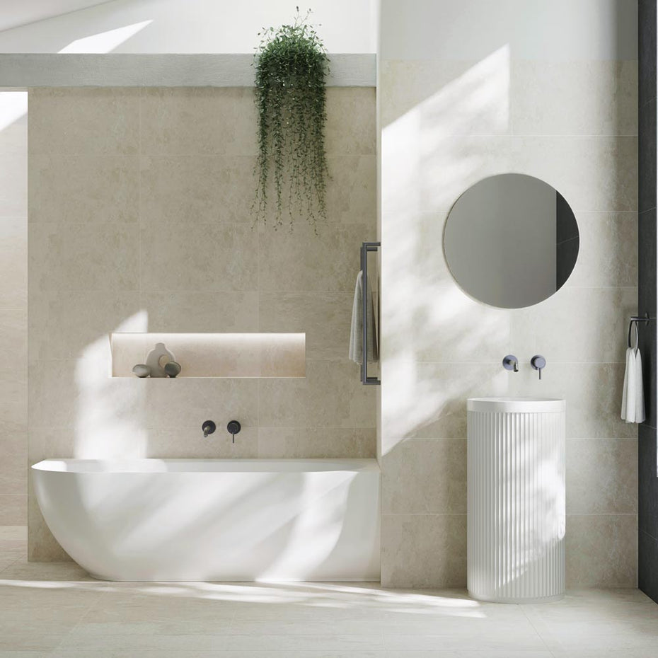 Matta Left-Hand Solid Surface Corner Bath, 1750mm