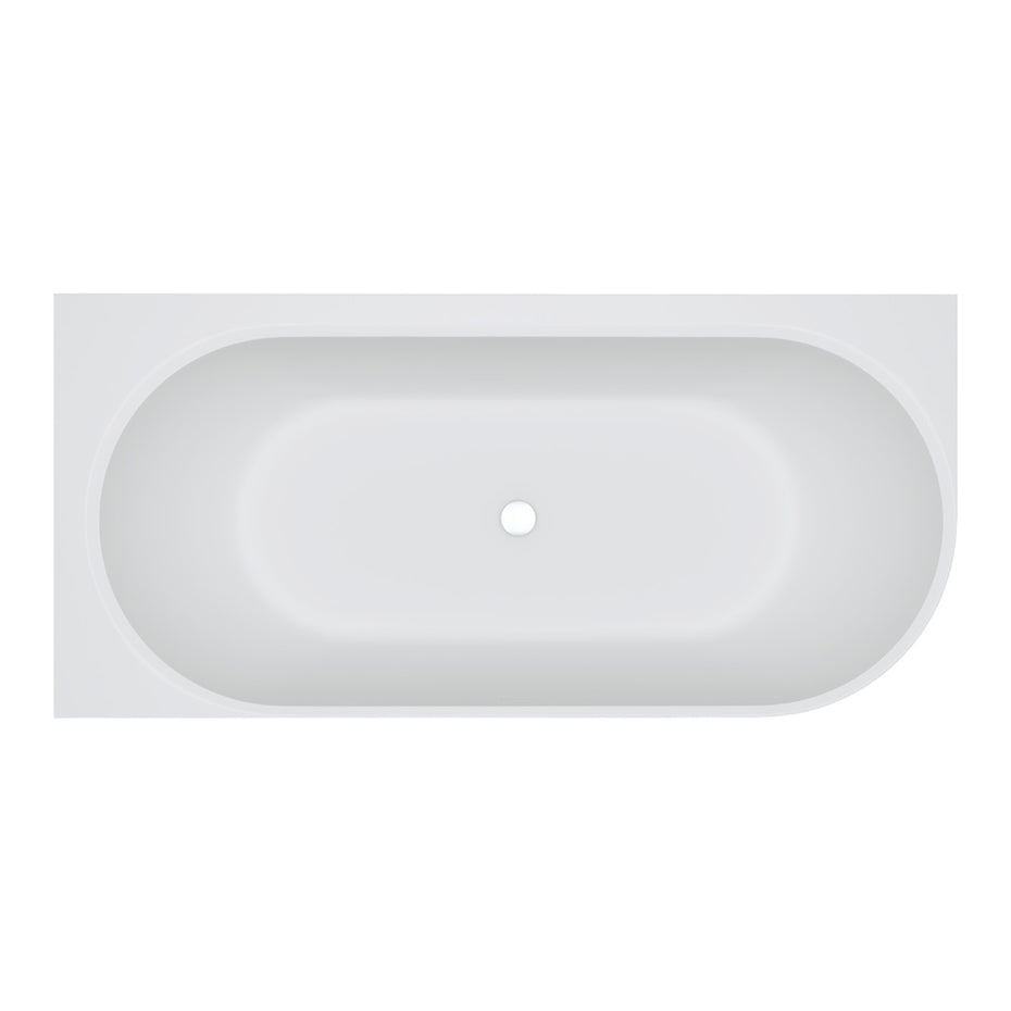 Matta Right-Hand Solid Surface Corner Bath, 1750mm