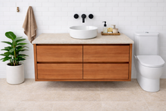 Sahara 1200 Wall Hung Messmate Timber Bathroom Vanity