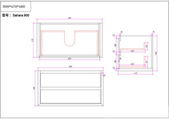 Sahara 900 Wall Hung Messmate Natural Timber Bathroom Vanity