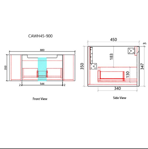 Savio Wall Hung 900mm