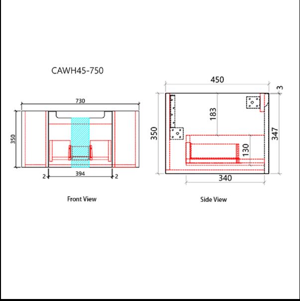 Savio Wall Hung 750mm