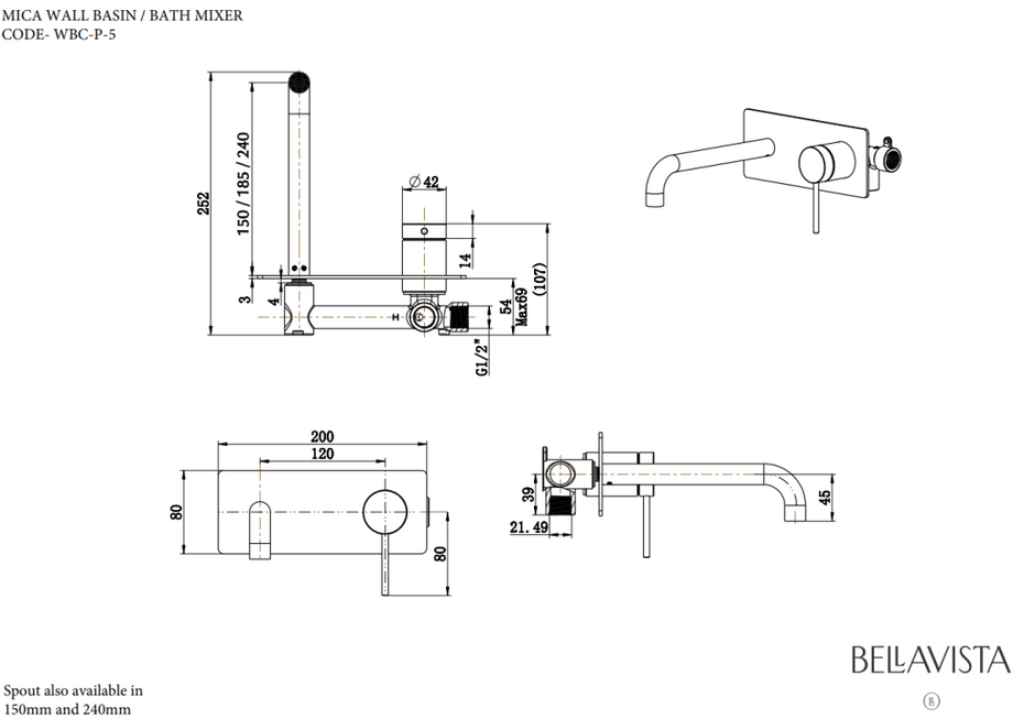 Bella Vista Mica Combo Mixer and Spout SALE