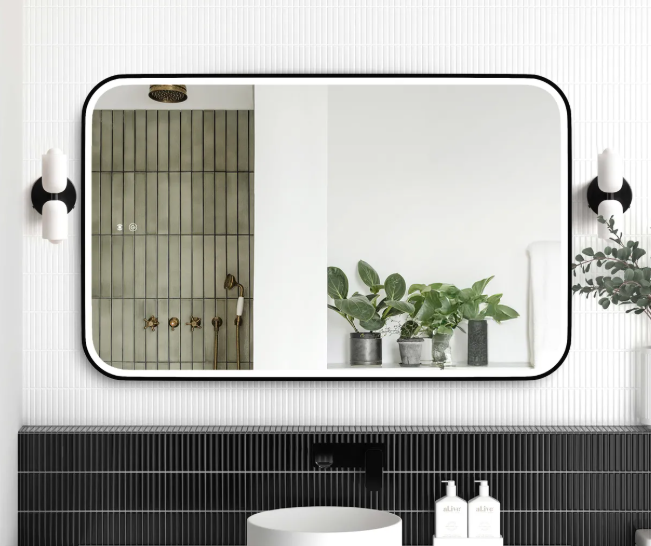 LED Newport Metal Frame Mirror