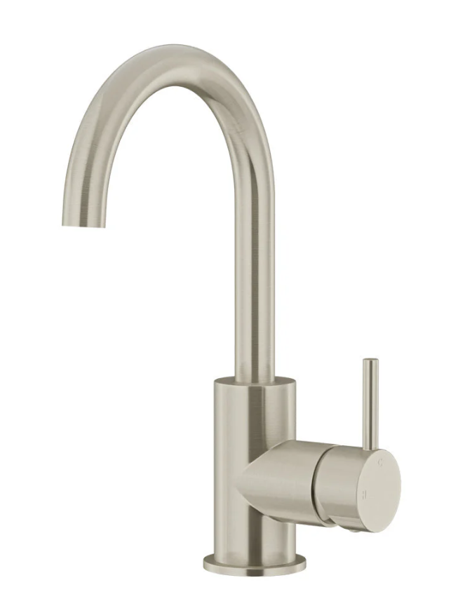 Meir - Round Gooseneck Basin Mixer with Cold Start