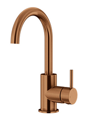 Meir - Round Gooseneck Basin Mixer with Cold Start
