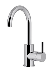 Meir - Round Gooseneck Basin Mixer with Cold Start