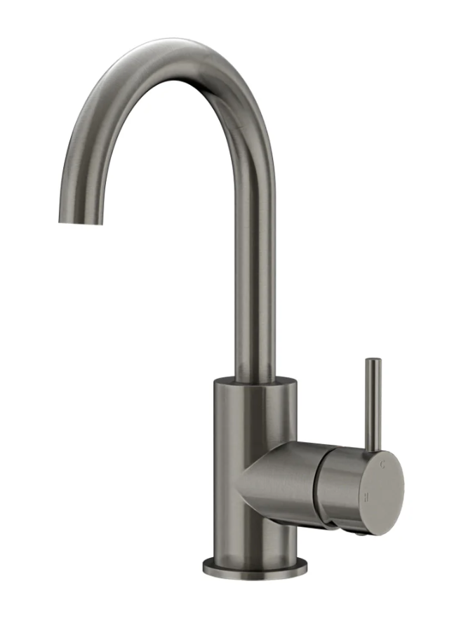 Meir - Round Gooseneck Basin Mixer with Cold Start