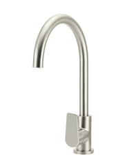 Meir - Round Gooseneck Kitchen Mixer Tap with Paddle Handle