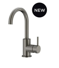 Round Gooseneck Basin Mixer with Cold Start