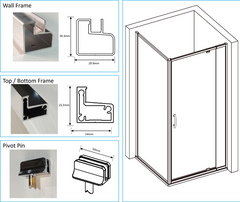 Semi Frameless Shower Screens - Roana