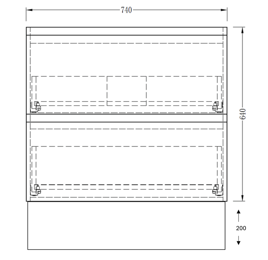 Slim London Freestanding 750mm Bathroom Vanity
