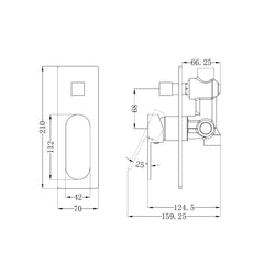 Ecco Shower Mixer With Diverter