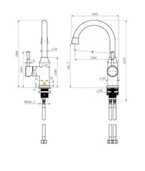 Montpellier Gooseneck High Rise Basin Mixer