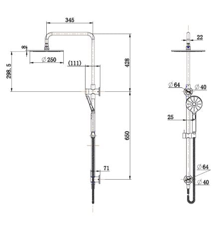 Star Luxury Shower Column Set