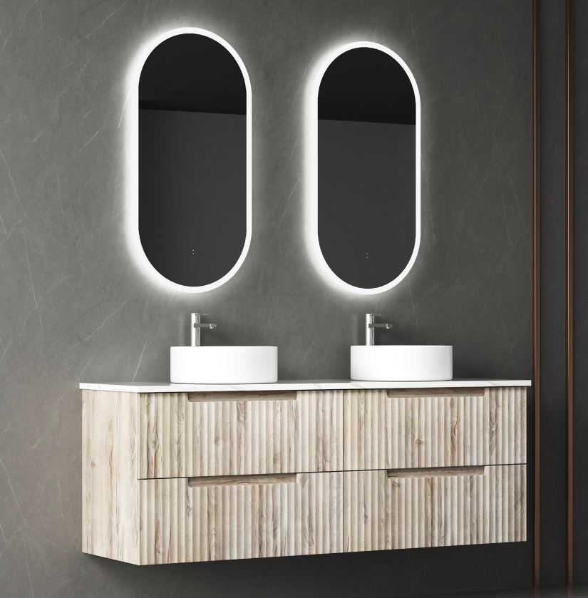 Tuscana Wall Hung Double Basin Vanity 1500mm