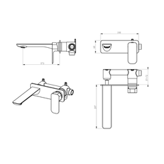 Oskar Wall Basin Mixer