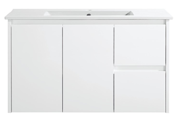 Willo White Wall Hung Vanity 600mm - Cabinet Only