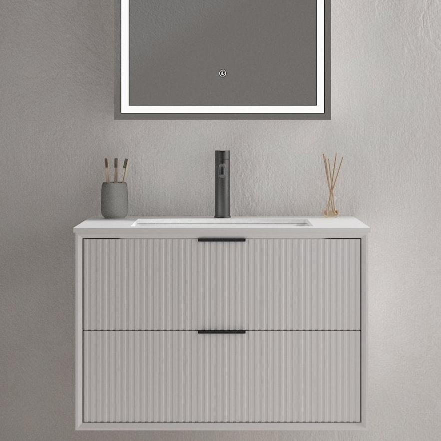 Ariana Wall Hung 900mm Fluted Style Bathroom Vanity